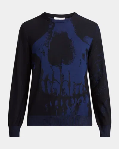 Alexander Mcqueen Men's Exploded Skull Sweater In Multi