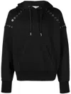 Alexander Mcqueen Eyelets Hooded Sweatshirt In Black