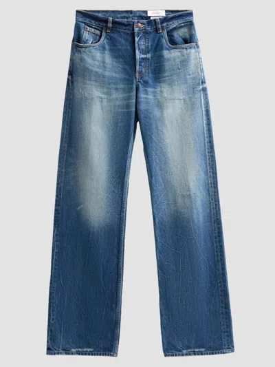 Alexander Mcqueen Men's Five-pocket Relaxed-fit Jeans In Blue