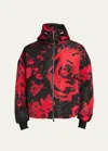 ALEXANDER MCQUEEN MEN'S FLORAL WAX SEAL PRINT JACKET