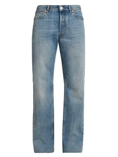 Alexander Mcqueen Men's Frances Straight-leg Jeans In Blue