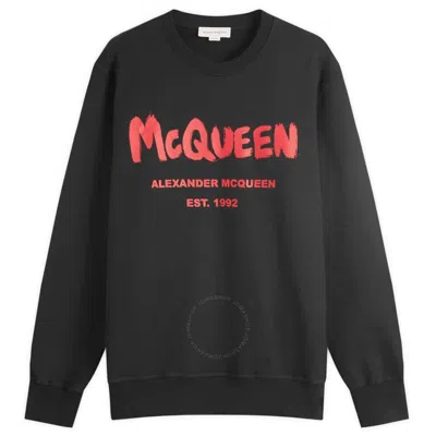 ALEXANDER MCQUEEN ALEXANDER MCQUEEN MEN'S GRAFFITI LOGO CREWNECK SWEATSHIRT