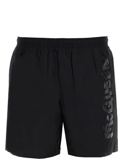 ALEXANDER MCQUEEN MEN'S GRAFFITI LOGO SWIMSUIT