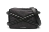 Alexander Mcqueen Alexander Mc Queen Black Camera Bag With Leather Details In Black