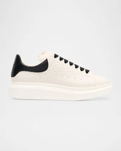 ALEXANDER MCQUEEN MEN'S GRAINY LEATHER OVERSIZED SNEAKERS