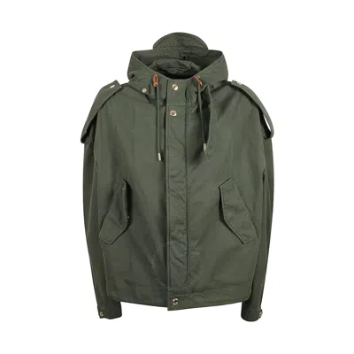 Alexander Mcqueen Men's Green Hooded Jacket