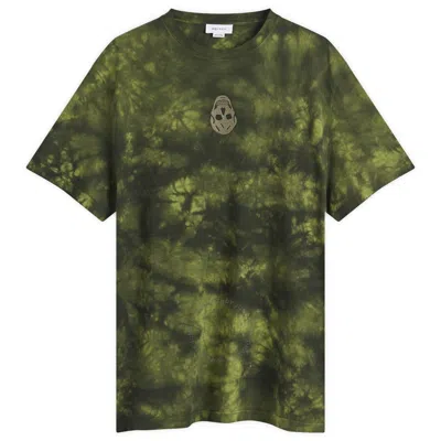 Alexander Mcqueen Men's Green Washed Dye T-shirt