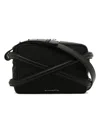 Alexander Mcqueen Alexander Mc Queen Black Camera Bag With Leather Details In Black