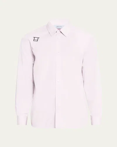 Alexander Mcqueen Men's Harness Sport Shirt With Strap In Purple