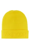 Alexander Mcqueen Hat With High Lapel And Folded Cuff In Yellow