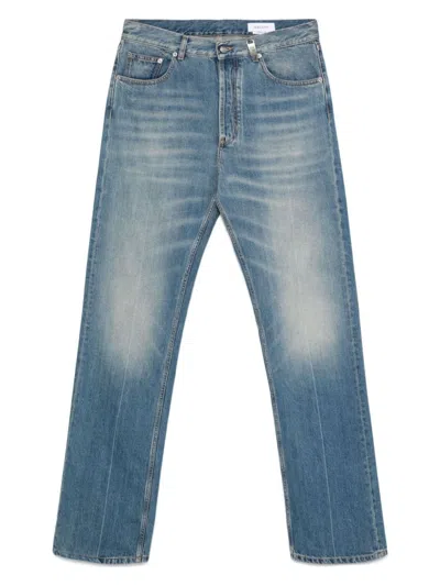 ALEXANDER MCQUEEN MEN'S HIGH-STRETCH DENIM JEANS