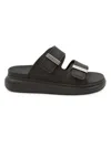 Alexander Mcqueen Hybrid Slides With Double-buckles In Black