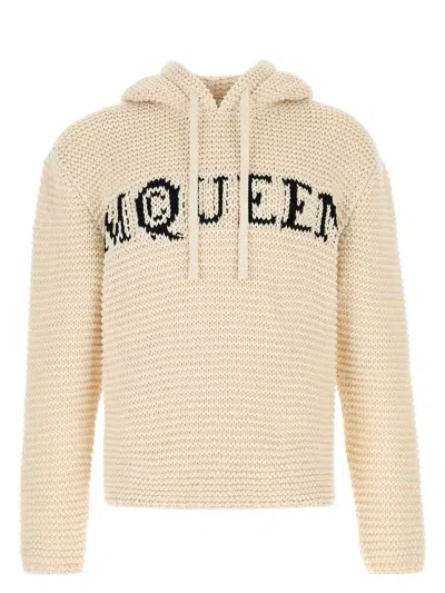 ALEXANDER MCQUEEN MEN'S IVORY COTTON SWEATSHIRT