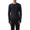 Alexander Mcqueen Men's Jacquard Front Sweatshirt In Blue