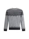 Alexander Mcqueen Mcqueen Skull Fair Isle Wool Crewneck Sweater In Multi