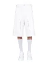 Alexander Mcqueen Men's Japanese Gabardine Shorts In White