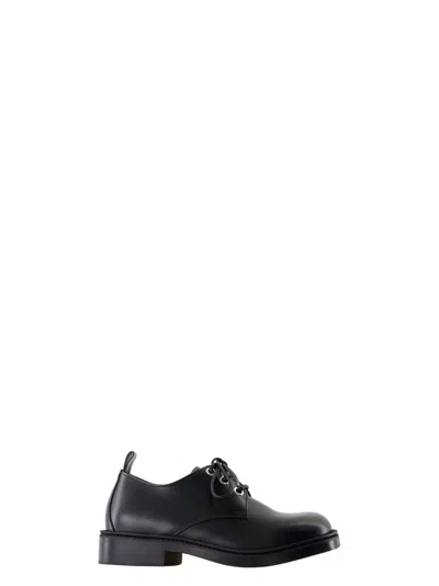 Alexander Mcqueen Men's Lace Up Derbies In Black
