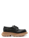 Alexander Mcqueen Leather Lace-up Shoes With Chunky Sole In Black