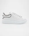 Alexander Mcqueen White Sneakers With Logo Lettering On The Rear And Oversize Sole In Leather Man In Ivory Red