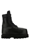 Alexander Mcqueen Elegant Black Leather Ankle Boots For Men
