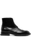 Alexander Mcqueen Leather Ankle Boot In Black