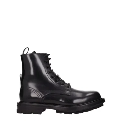Alexander Mcqueen Men's Leather Boots Black