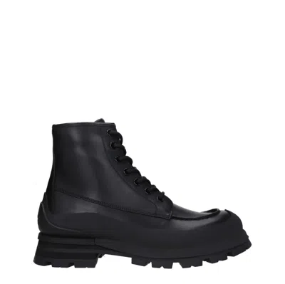 ALEXANDER MCQUEEN ALEXANDER MCQUEEN STIVALETTI UOMO PELLE NERO