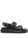 Alexander Mcqueen Alexander Mc Queen Black Leather Sandal In Black