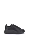 Alexander Mcqueen Black Sneakers With Logo Lettering On The Rear And Oversize Rubber Sole In Leather