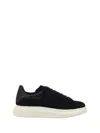 Alexander Mcqueen Men Black Low Top Sneakers With Chunky Sole In Leather Man In Black