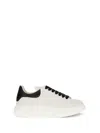 Alexander Mcqueen Leather Sneakers With Contrasting Heel Tab In Multi