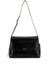 Alexander Mcqueen Black Leather The Slouch Crossbody Bag In Black