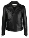 Alexander Mcqueen Zipped Leather Biker Jacket