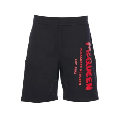 ALEXANDER MCQUEEN ALEXANDER MCQUEEN MEN'S LOGO-PRINT COTTON SHORTS
