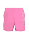 Alexander Mcqueen Men Logo Print Swimsuit In Pink