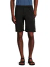 Alexander Mcqueen Logo-embroidered Track Shorts In Black