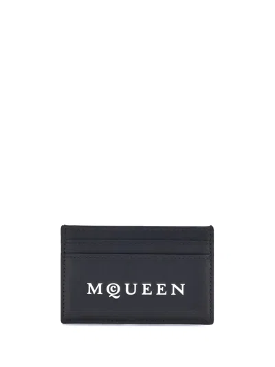 Alexander Mcqueen Men Logoed Card Holder In Black
