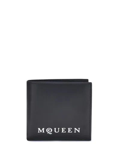 Alexander Mcqueen Men Logoed Wallet In Black