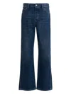 Alexander Mcqueen Loose Blue Cotton Jeans