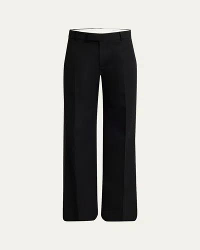 Alexander Mcqueen Men's Low-rise Evening Trousers In Black