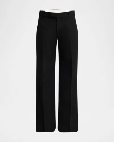 Alexander Mcqueen Men's Low-rise Evening Trousers In Black