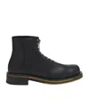 Alexander Mcqueen Chunky Sole Round Toe Studded Ankle Boots In Black