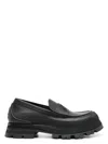 Alexander Mcqueen Men's Matte Leather Slip-ons In Black