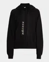 Alexander Mcqueen Men's Maxi Drawcord Logo Hoodie In Black
