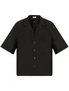 Alexander Mcqueen Camp Collar Hawaiian Black Viscose Shirt