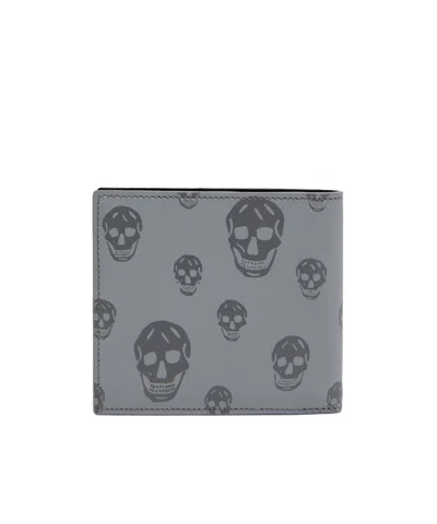 Alexander Mcqueen Men's Mcqueen Bifold Wallet In Grey In Gray
