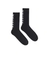 Alexander Mcqueen Men's Mcqueen Logo Socks In Black/white