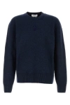 Alexander Mcqueen Men's Melange Wool Blend Sweater In Blue