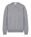 Alexander Mcqueen Sweater With Reverse Skull Motif Embroidered Knitwear Grey In Gray