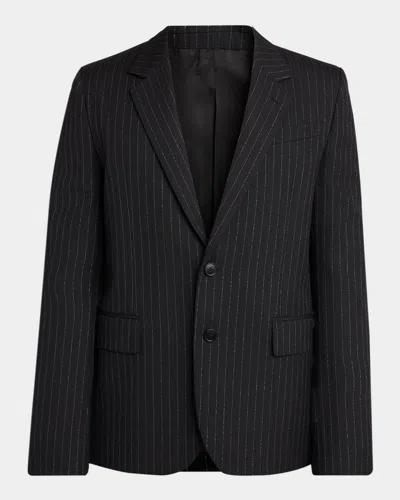 Alexander Mcqueen Men's Metallic Hairline Stripe Single-breasted Sport Coat In Multi
